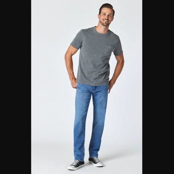 Mavi Zach Straight Leg Jeans Blue 40 x 32 BROKEN ZIPPER - Picture 1 of 6